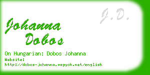 johanna dobos business card